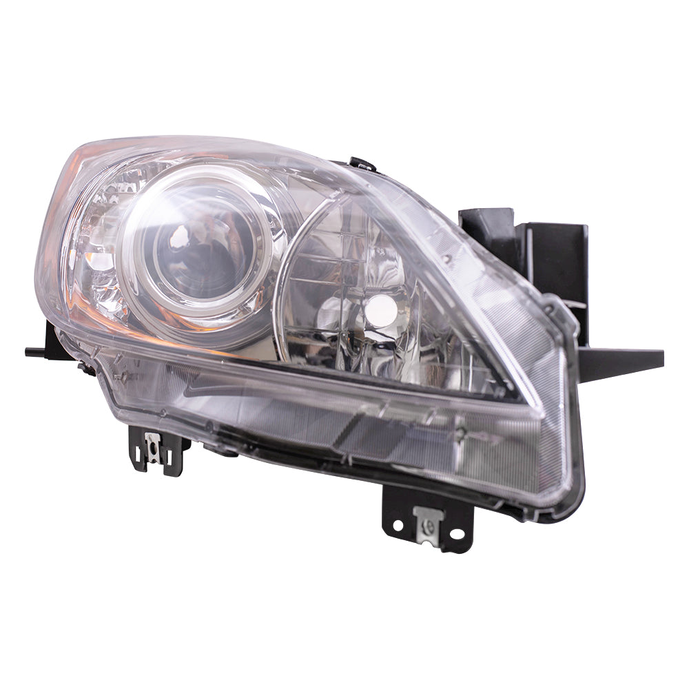 Brock Replacement Passengers Halogen Combination Headlight Headlamp Chrome Projector Bezel Compatible with 3 BBM4510K0K