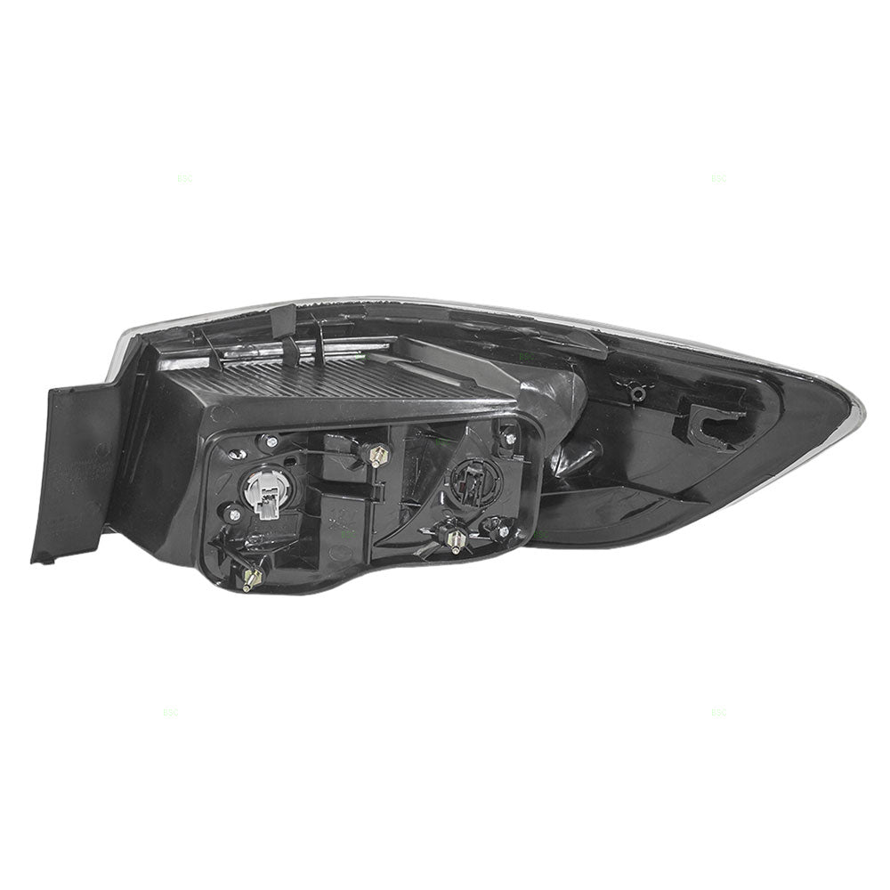 Brock Replacement Drivers Taillight Tail Lamp with Bulb Type Lens Compatible with 10-13 Mazda3 BBM4-51-160F