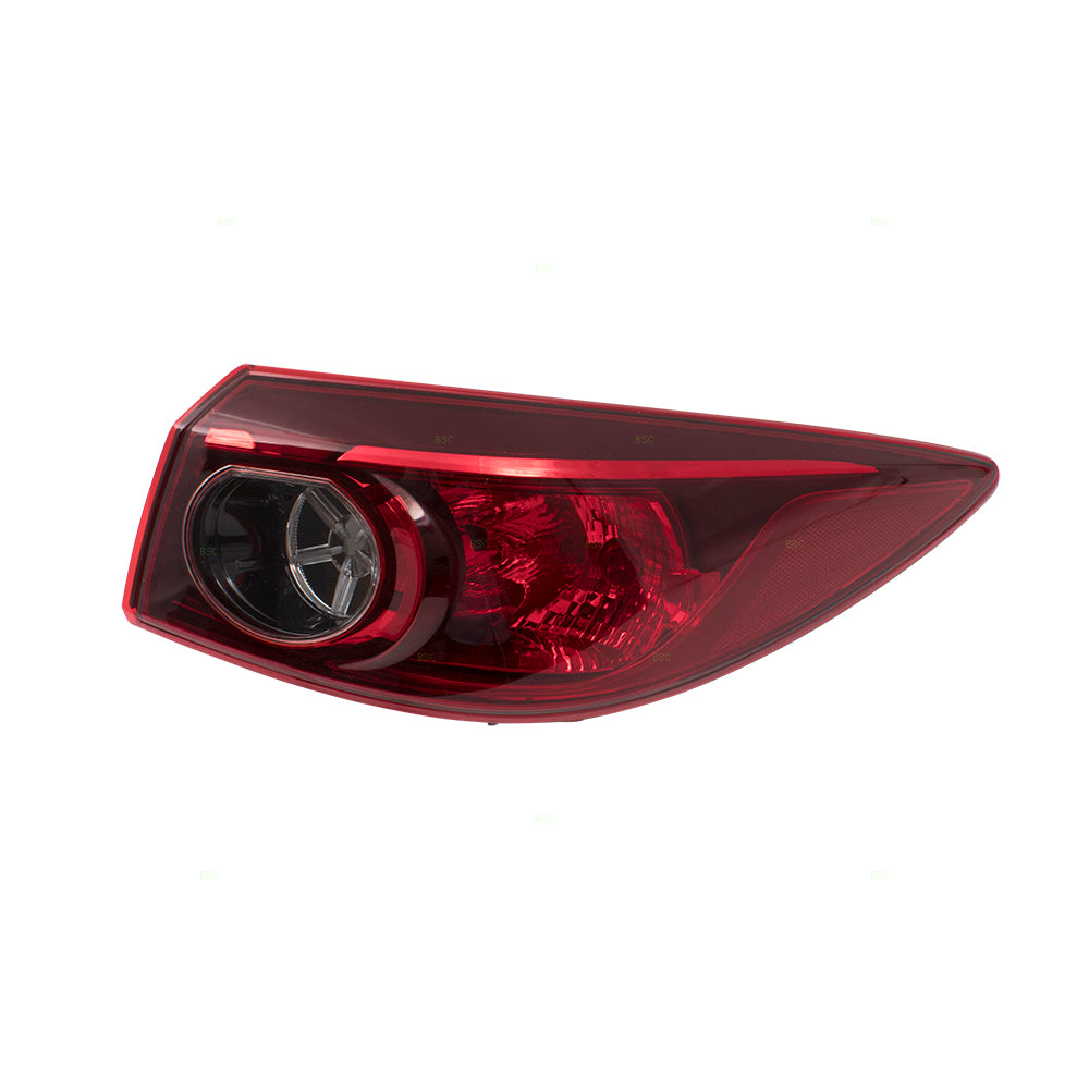 Brock Replacement Passengers Tail Lamp Tail Light Quarter Panel Mounted Compatible with 14-18 Mazda3 Sedan BHN151150B
