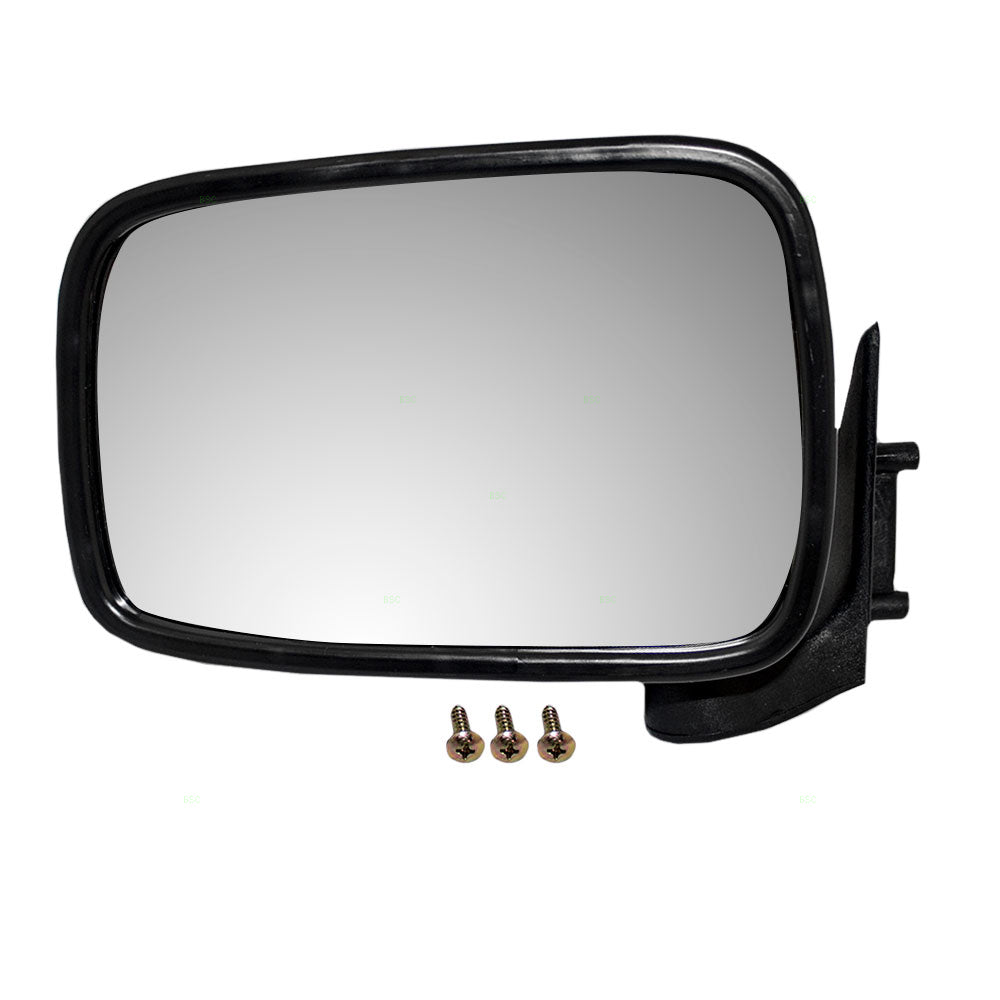 Brock Aftermarket Replacement Driver Left Manual Mirror Paint To Match Matte Black Housing Compatible with B-Series Pickup
