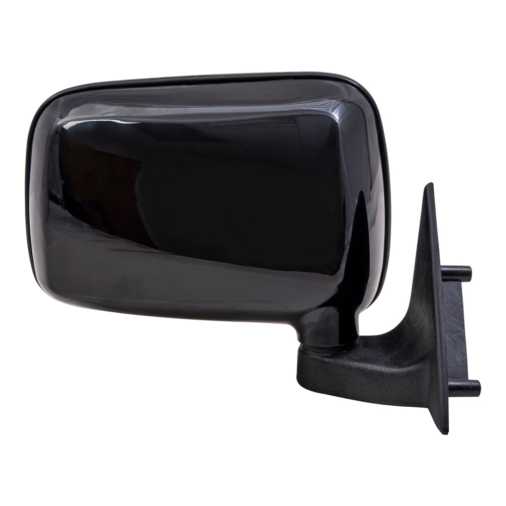 Brock Aftermarket Replacement Driver Left Passenger Right Manual Mirror Paint To Match Gloss Black Housing Set Compatible with 1986-1993 Mazda B-Series Pickup