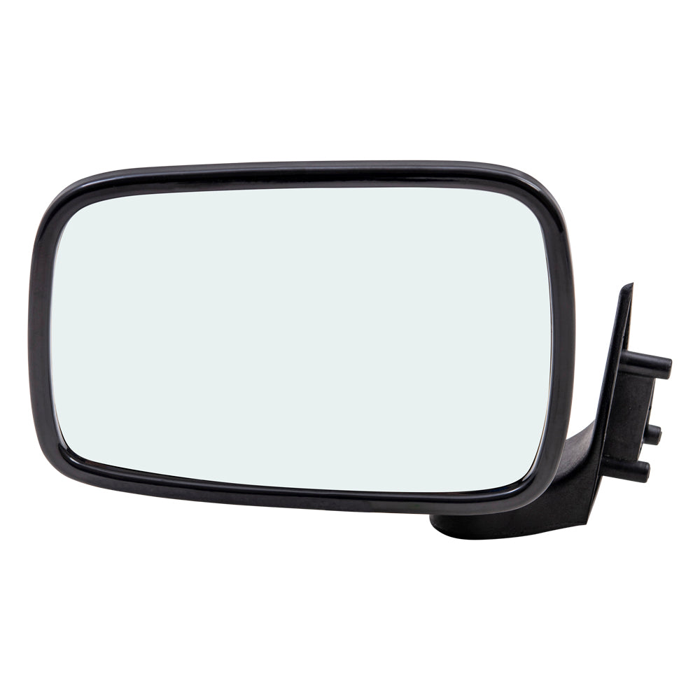 Brock Aftermarket Replacement Driver Left Manual Mirror Paint To Match Gloss Black Housing Compatible with 1986-1993 Mazda B-Series Pickup