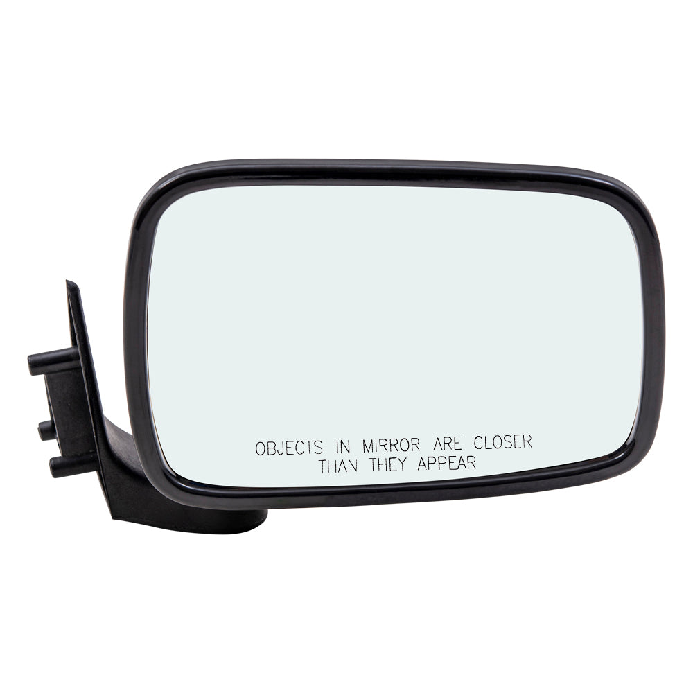 Brock Aftermarket Replacement Passenger Right Manual Mirror Paint To Match Gloss Black Housing Compatible with 1986-1993 Mazda B-Series Pickup