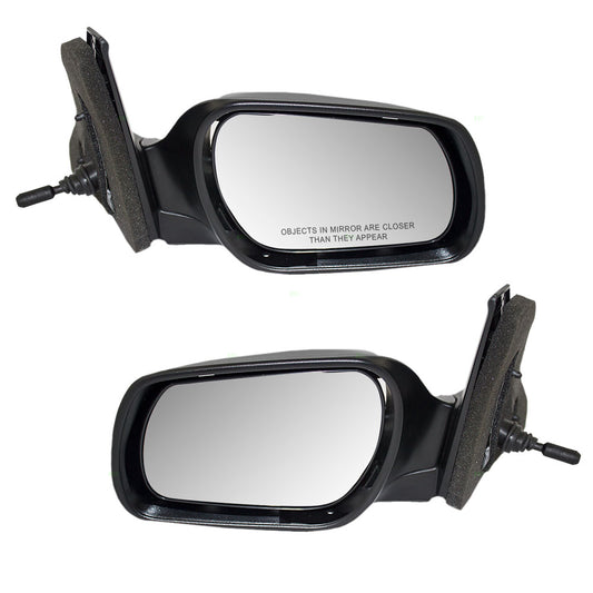 Driver and Passenger Manual Remote Side View Mirrors Replacement for Mazda 3 Mazda3 BN8P69180K BN8P69120K