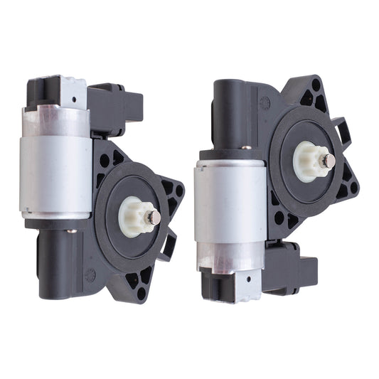 Brock Replacement Pair Set Front Power Window Lift Regulator Motors Compatible with GJ6A-59-58XF G22C-58-58XF