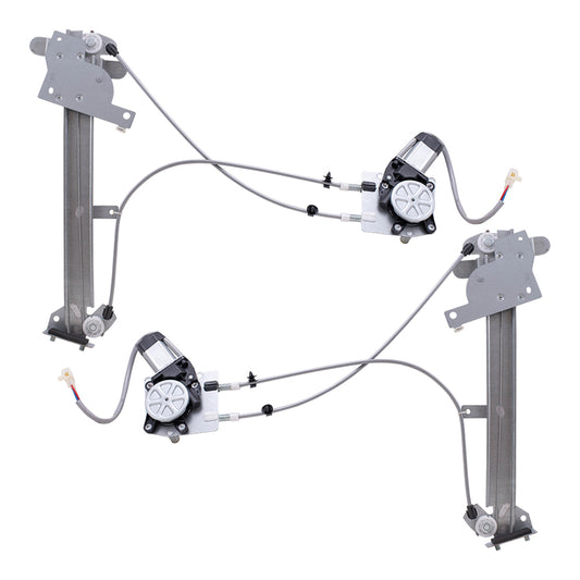 Brock Replacement Driver and Passenger Side Power Window Regulators w/Motor Compatible with 1990-1997 Miata MX-5