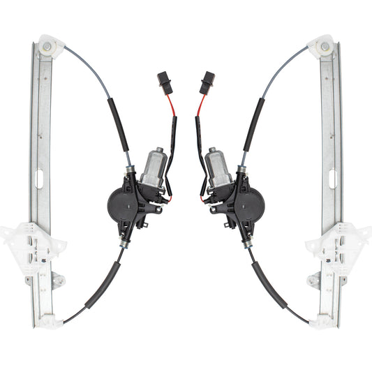 Brock Replacement Pair Set Front Power Window Regulators w/ Motors Assemblies Compatible with 2013-2016 CX-5 KD5359590 KD5358590 MA1356103 MA1351129