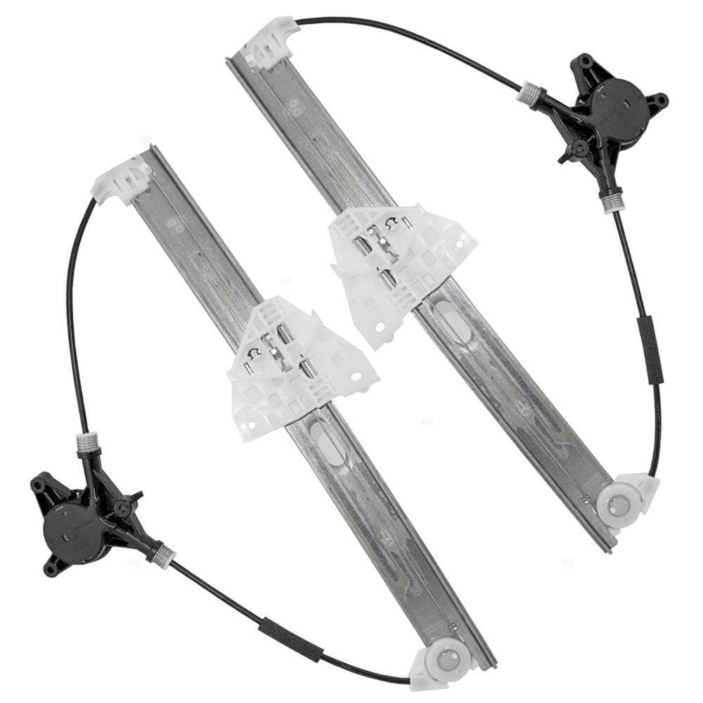 Brock Replacement Driver and Passenger Front Power Window Lift Regulators Compatible with 04-11 RX-8 F151-59-590E F151-58-590E