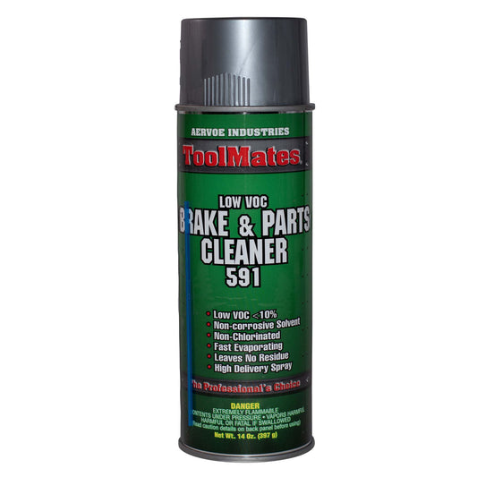 ToolMates 591 Low VOC  Brake and Parts Cleaner- Non-Corrosive Degreaser Removes Contaminants From Brake Drums, Linings and Pads 14 oz Can Case of 12-591C