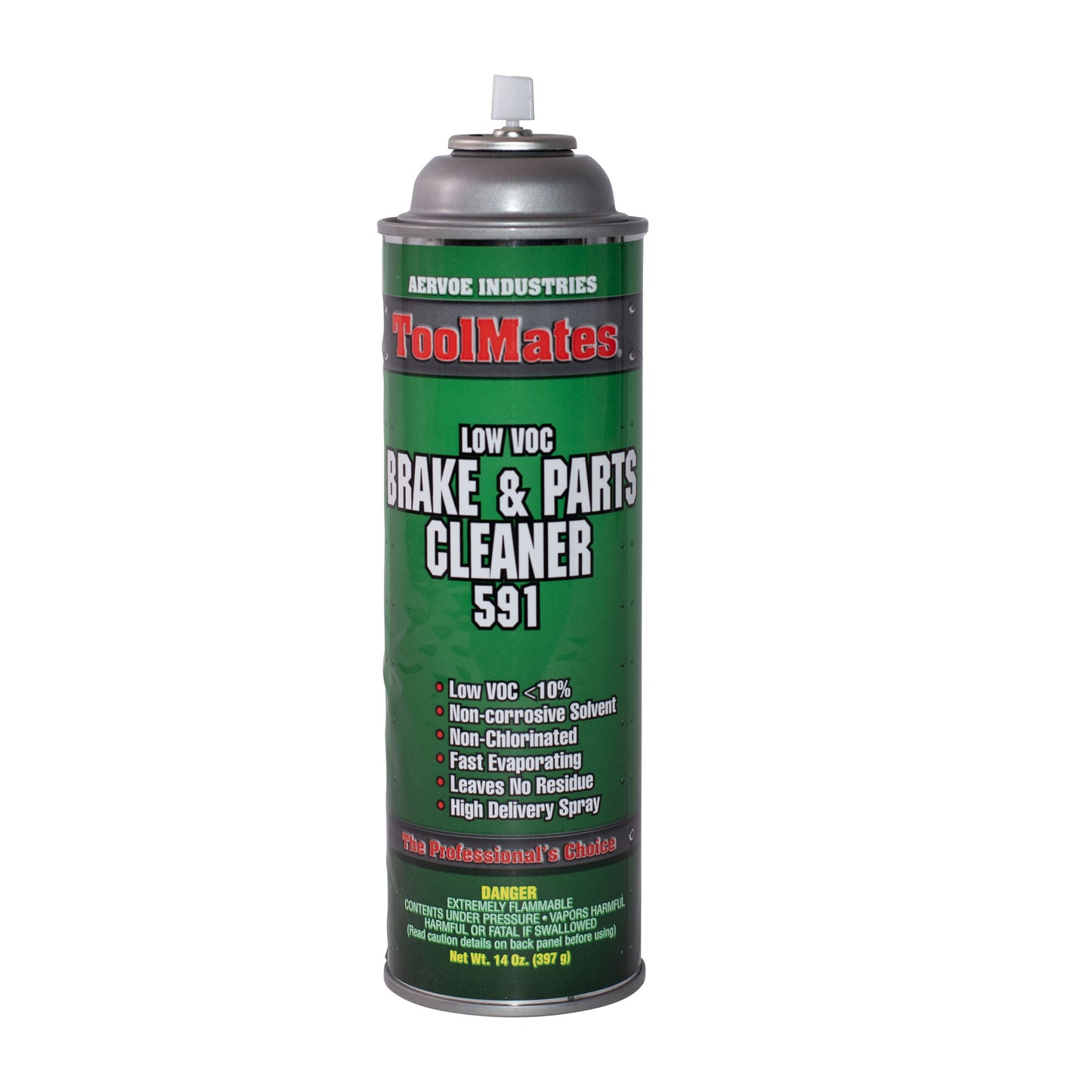 ToolMates 591 Low VOC  Brake and Parts Cleaner- Non-Corrosive Degreaser Removes Contaminants From Brake Drums, Linings and Pads 14 oz Can Case of 12-591C