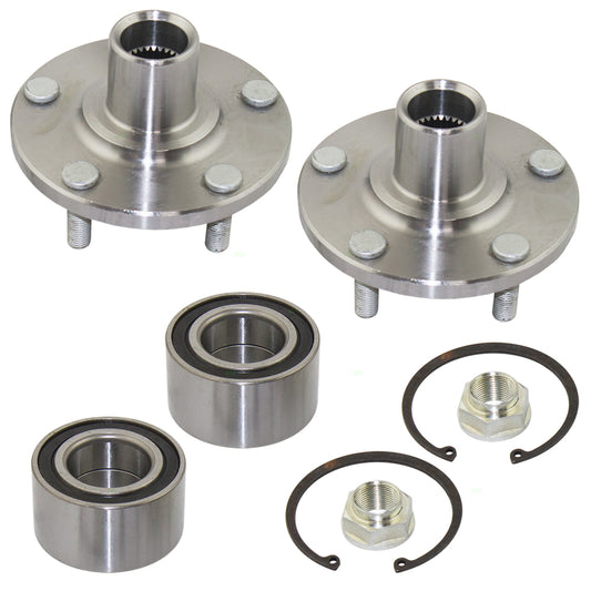 Brock Replacement Pair Set Front Wheel Hub & Bearing Repair Kits Compatible with ES300 RX300 Avalon Camry Sienna Solara 90369-43008