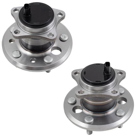 Brock Replacement Rear Wheel Bearings and Hub Assemblies Compatible with 02-11 Camry with ABS