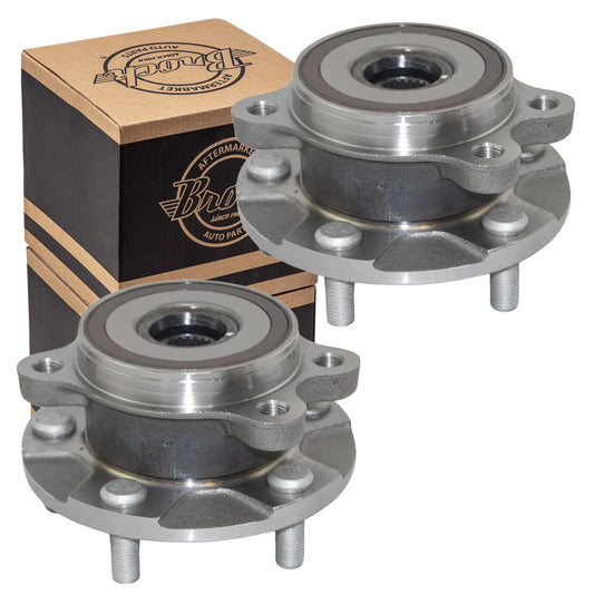 Brock Replacement Pair Set Front Wheel Hub Bearings Compatible with iM tC xB HS250h Prius V RAV4 43550-0R010 513257 HA590165