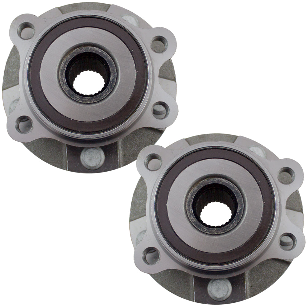 Brock Replacement Pair Set Front Wheel Hub Bearings Compatible with iM tC xB HS250h Prius V RAV4 43550-0R010 513257 HA590165