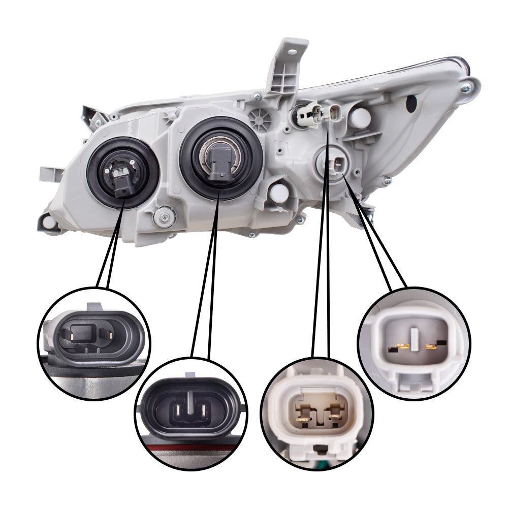 CAPA Headlight for 2010-2011 Camry Exc SE USA Built Set