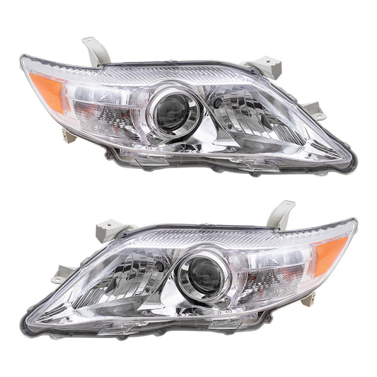 Headlight for 2010-2011 Camry Exc SE w/ Clear Lens USA Built 8115006500 Set