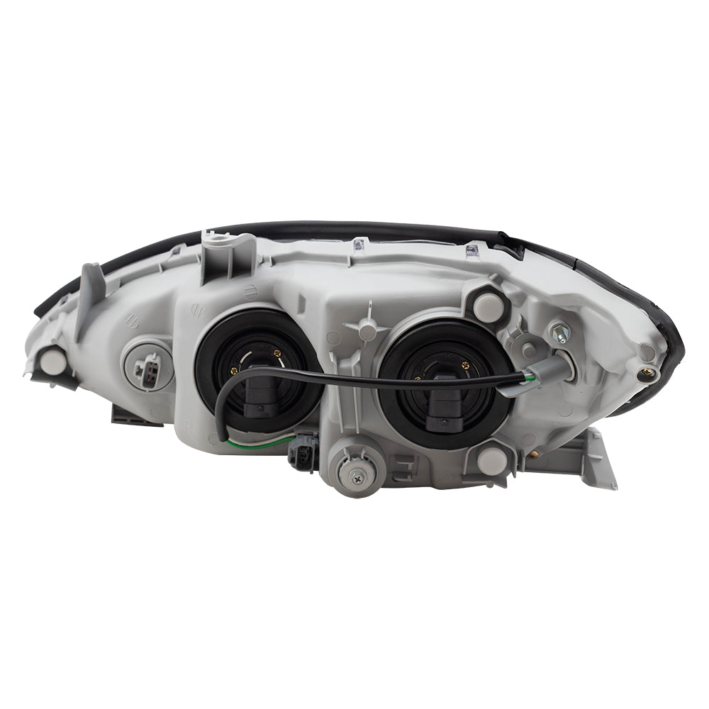 Brock Replacement Passengers Halogen Headlight Headlamp with Chrome Trim Compatible with 2005-2006 Camry USA 8111006180