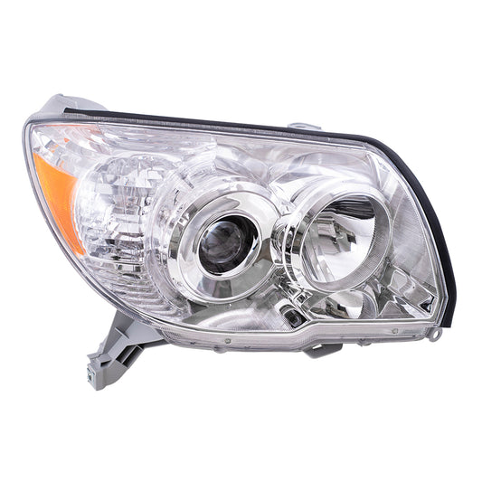 Brock Replacement Passengers Headlight Headlamp with Chrome Bezel Compatible with SUV 8113035441