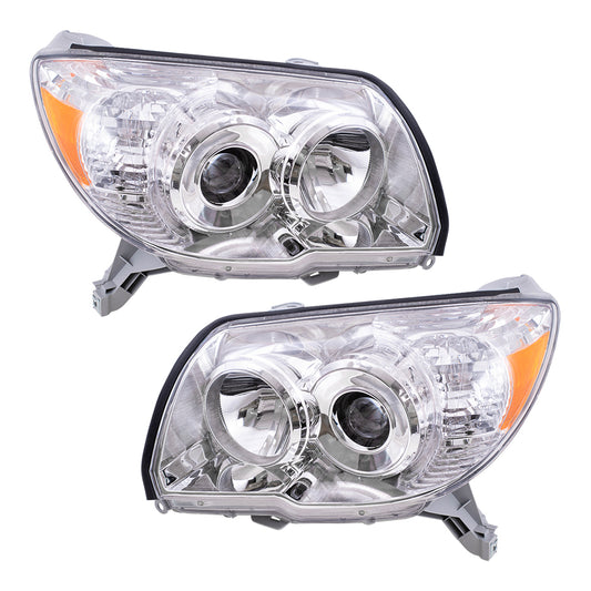 Headlight for 2006-2009 4Runner Limited/SR5 w/ Chrome Bezel 8117035421 Set