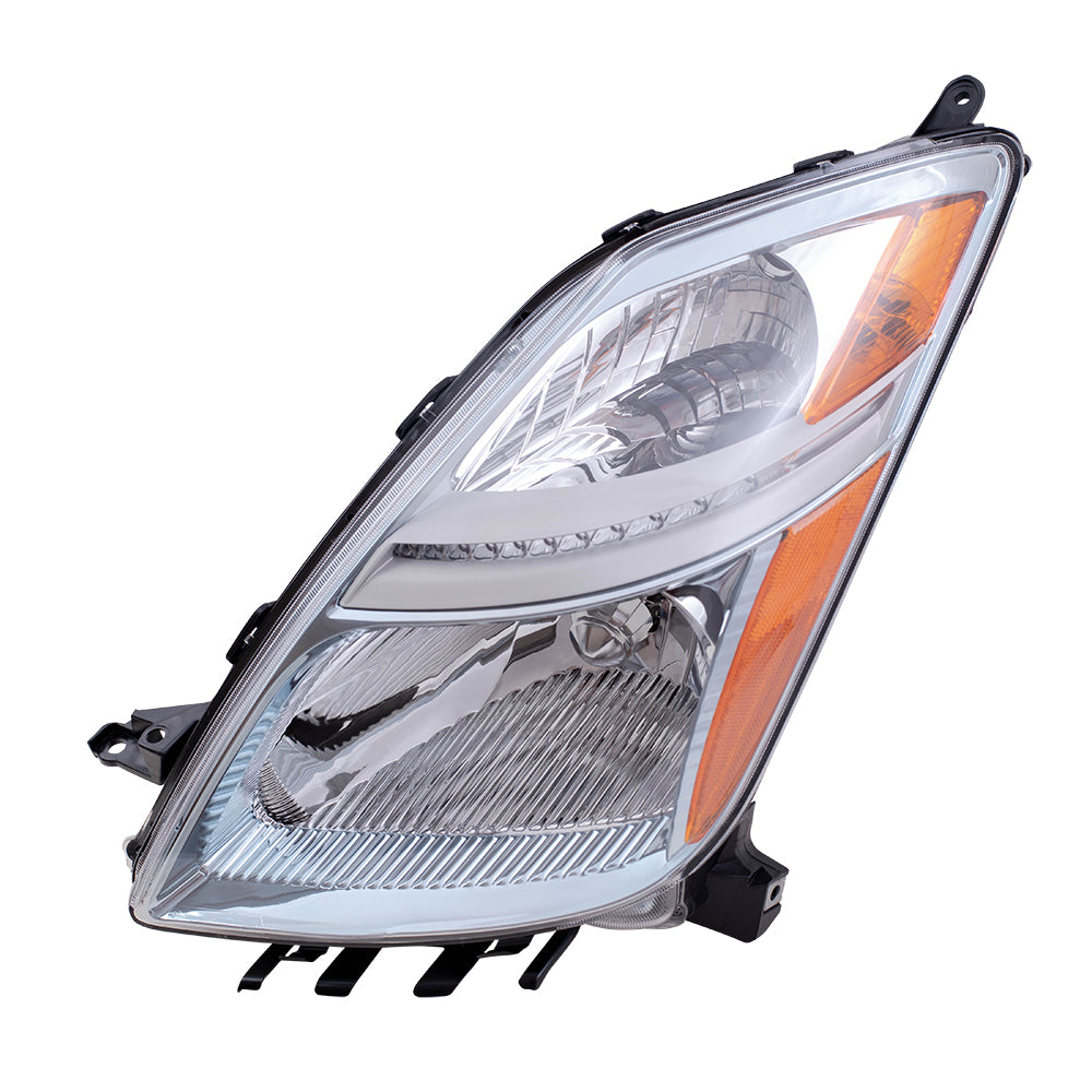 Brock Replacement Drivers Halogen Headlight Headlamp Compatible with 2006 2007 2008 2009 Prius 81170-47160