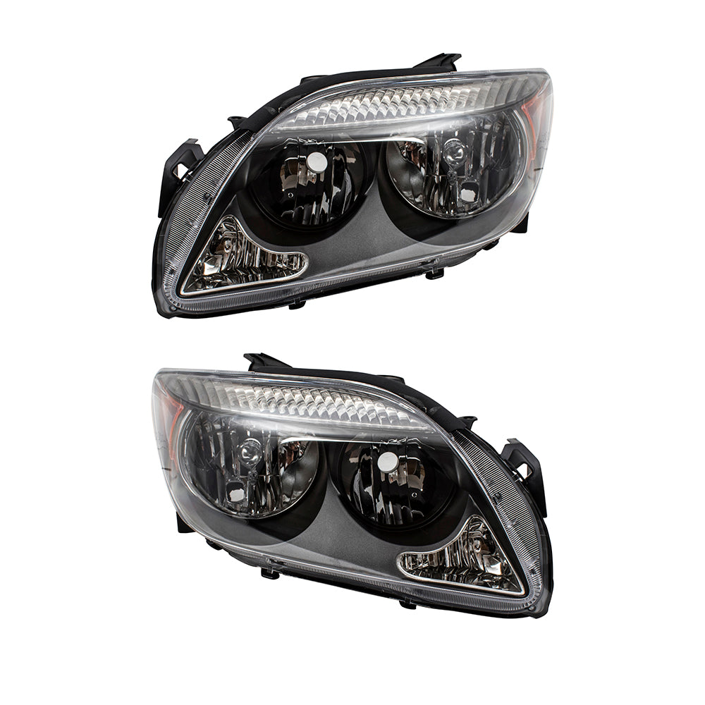 Headlight for 2005-2007 tC Projection High Beam Gray Bezel w/o Base Package 8117021130 Set