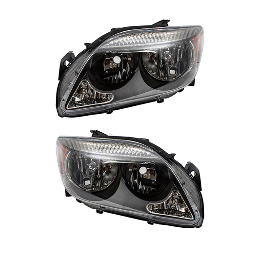 Headlight for 2005-2007 tC Projection High Beam Gray Bezel w/o Base Package 8117021130 Set