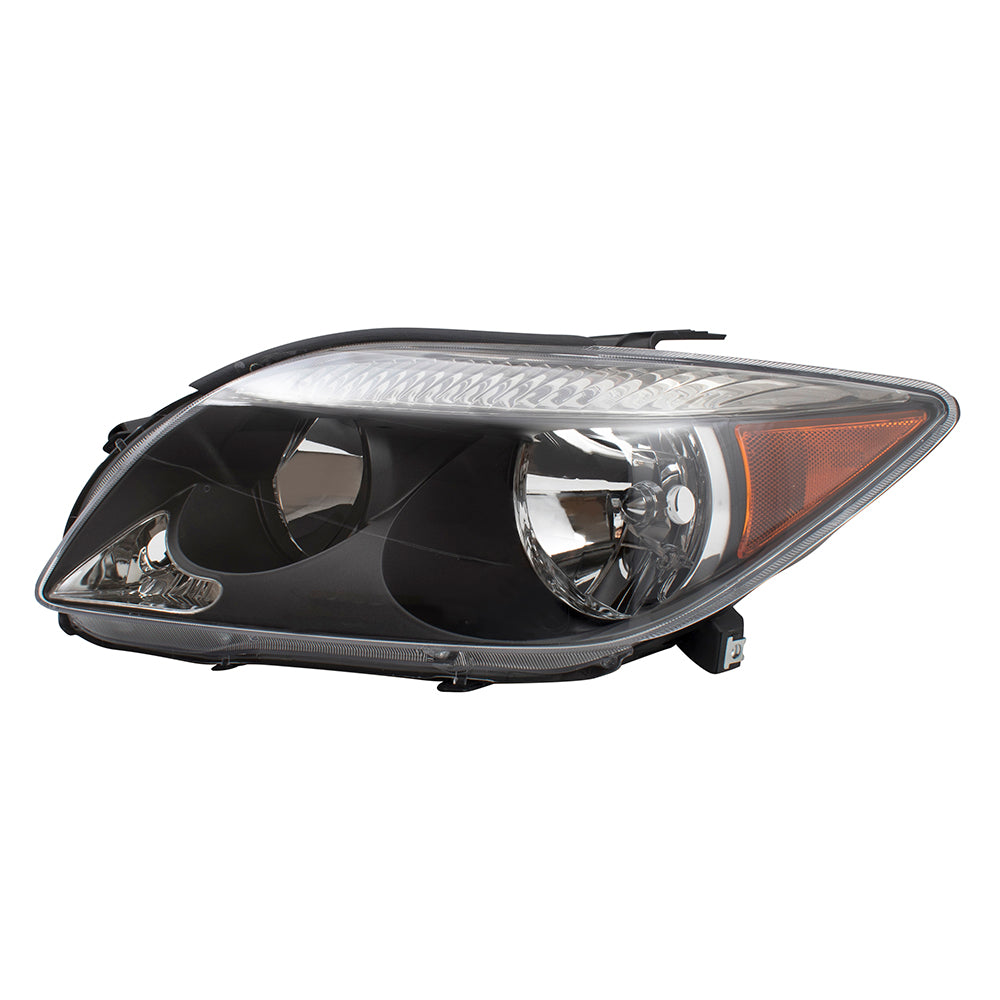 Brock Replacement Drivers Halogen Combination Headlight Headlamp w/ Grey Bezel Compatible with 2005-2007 tC without Projection High Beam 8117021130