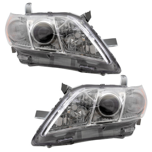 Headlight for 2007-2009 Camry Exc Hybrid w/ Clear Lens USA Built 8117006202 Set TO2518105