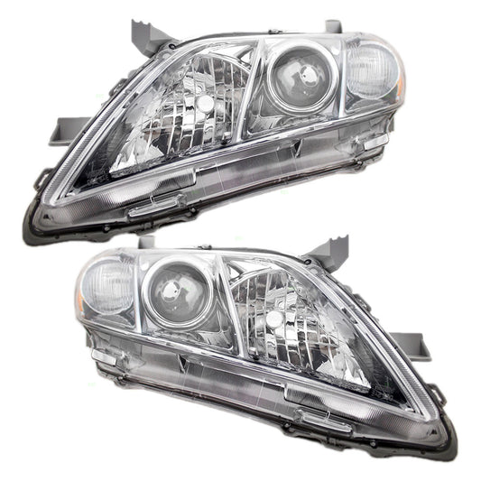 Headlight for 2007-2009 Camry Exc Hybrid w/ Smoked Lens USA Built 8115006C00 Set
