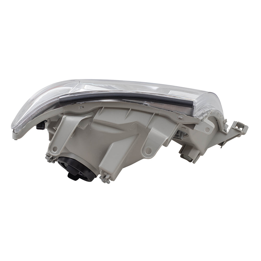 Brock Replacement Drivers Headlight with Bright Chrome Bezel Compatible with 2005-2011 Tacoma 8115004163