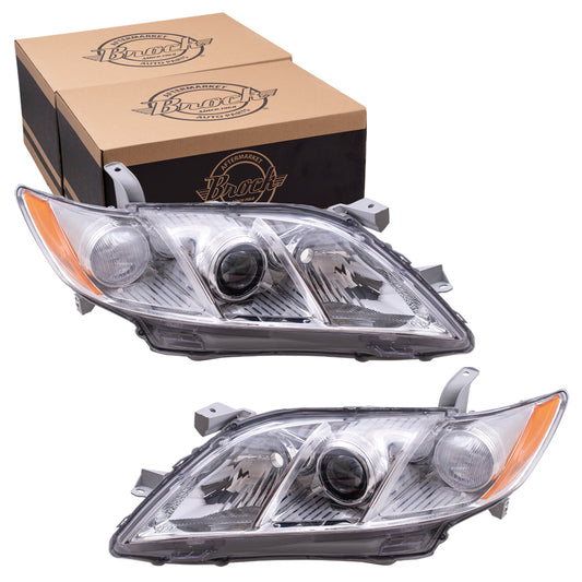 Headlight for 2007-2009 Camry Hybrid Japan Built 8113033662 Set