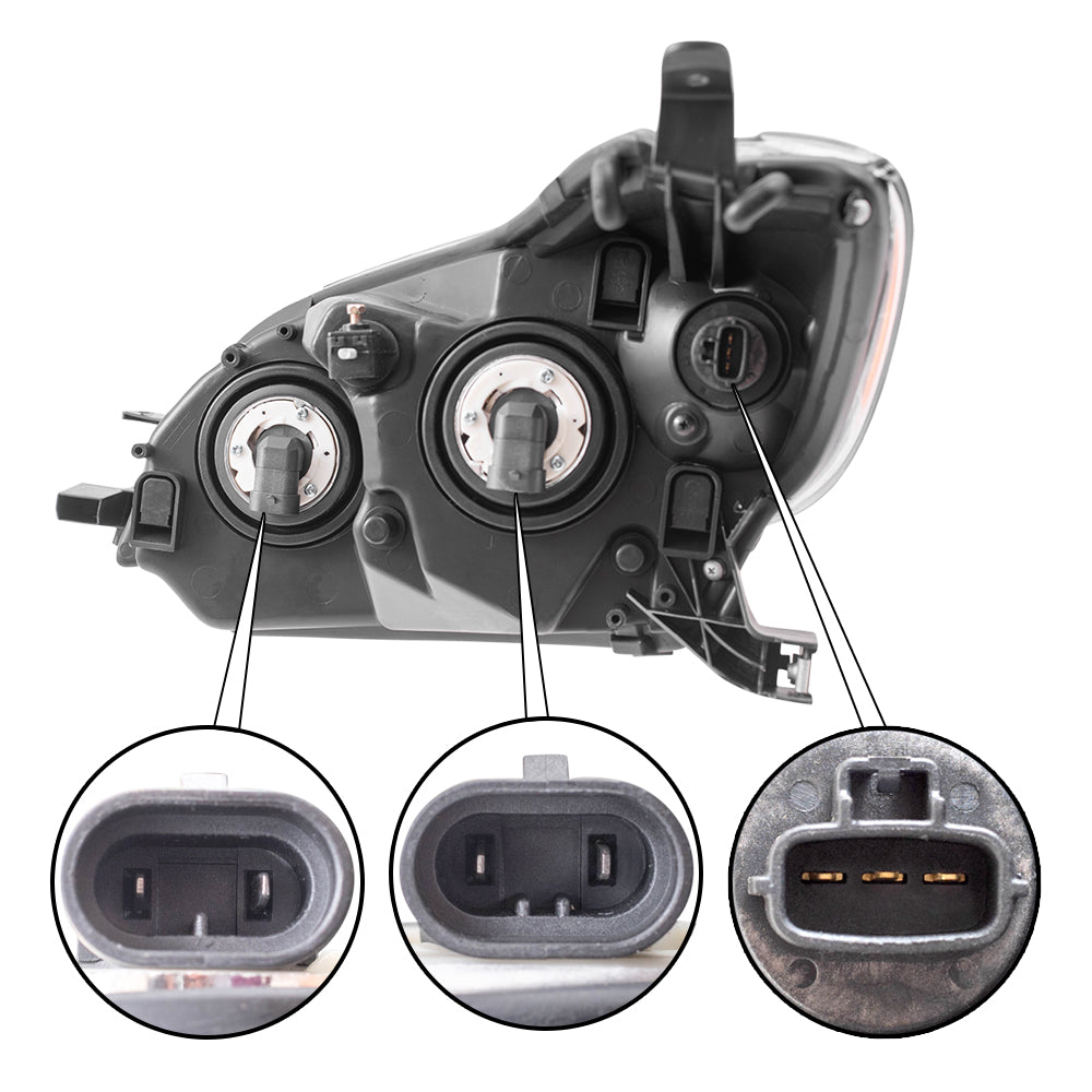 Brock Replacement Passengers Headlight Headlamp Compatible with Matrix 81110-02650