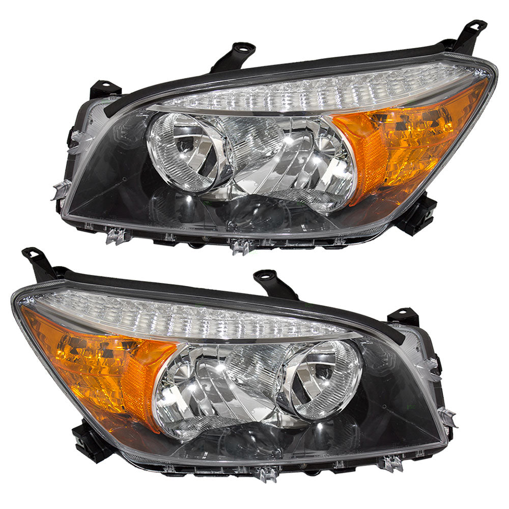 Headlight for 2006-2008 RAV4 w/ Black Bezel 8117042371 Set