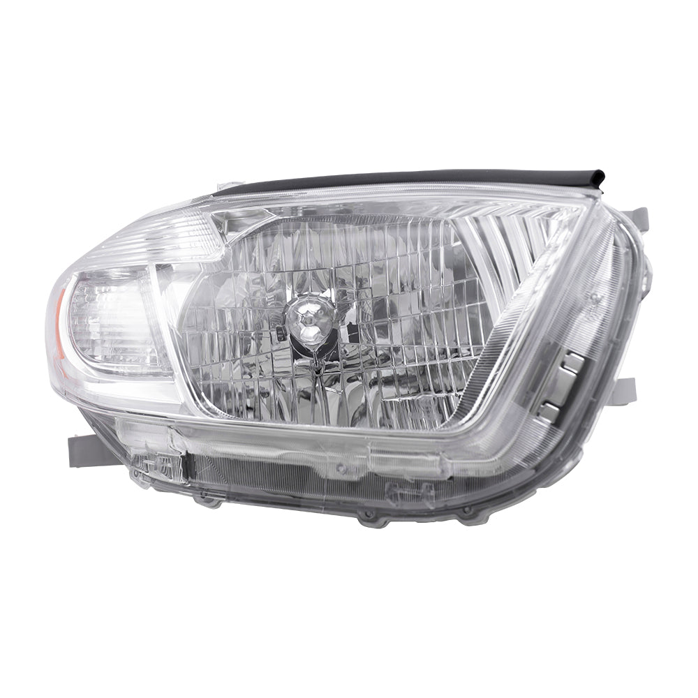 Brock Replacement Passengers Headlight Headlamp with Clear Lens Compatible with 2008-2010 Highlander SUV 8113048470