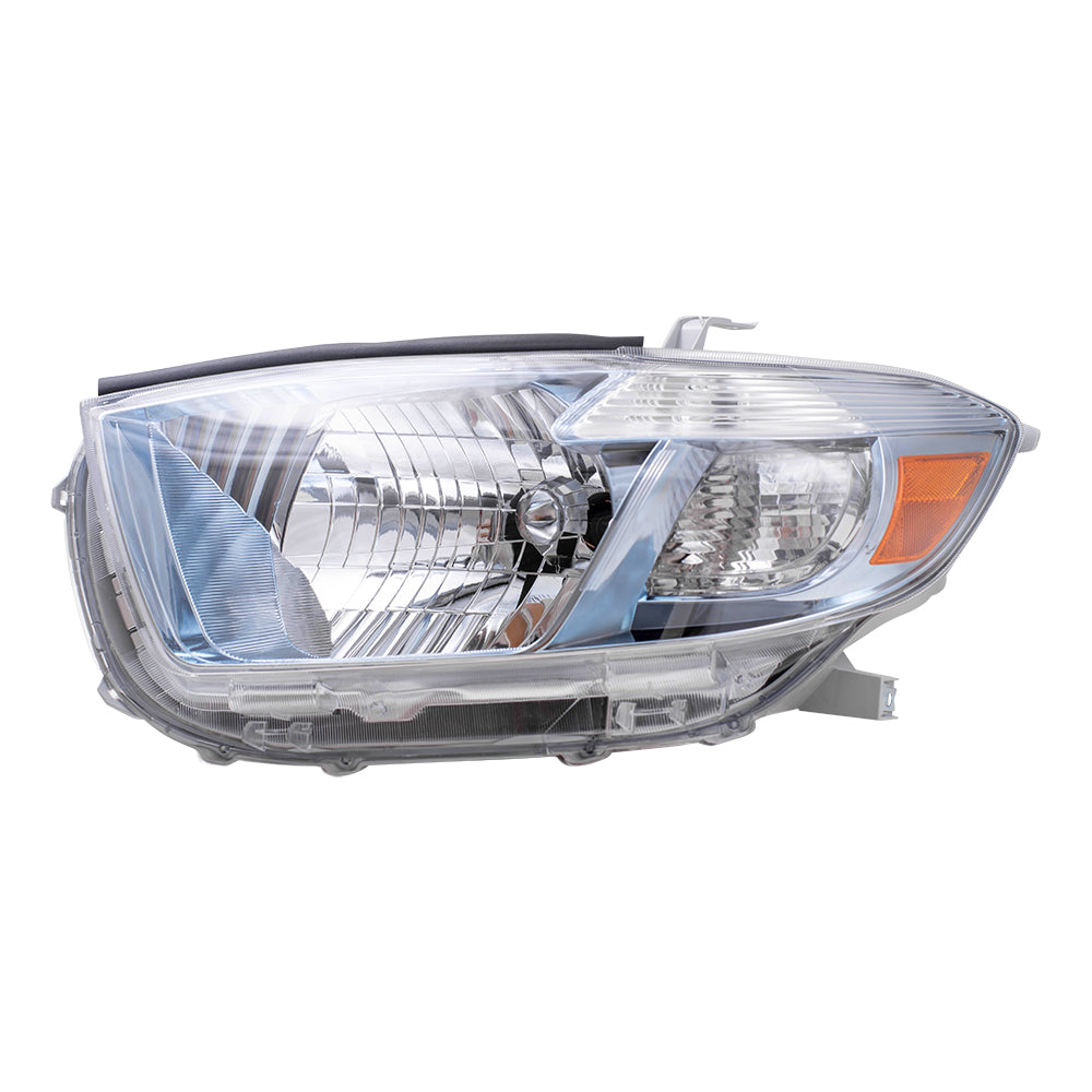 Brock Replacement Drivers Headlight Headlamp Lens Compatible with 2008-2010 Highlander Hybrid SUV 8117048480