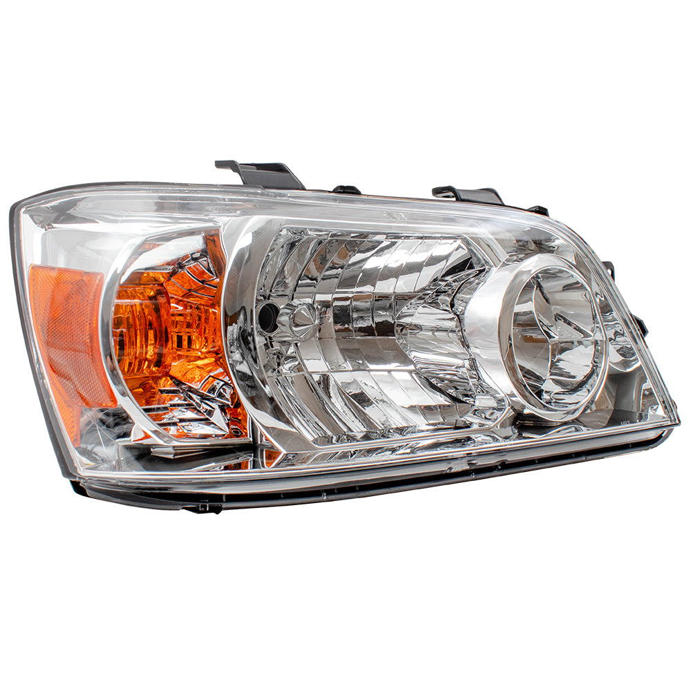 Brock Replacement Passengers Halogen Combination Headlight Park Signal Lamp Compatible with 06 Highlander Hybrid 8113048310 TO2519104