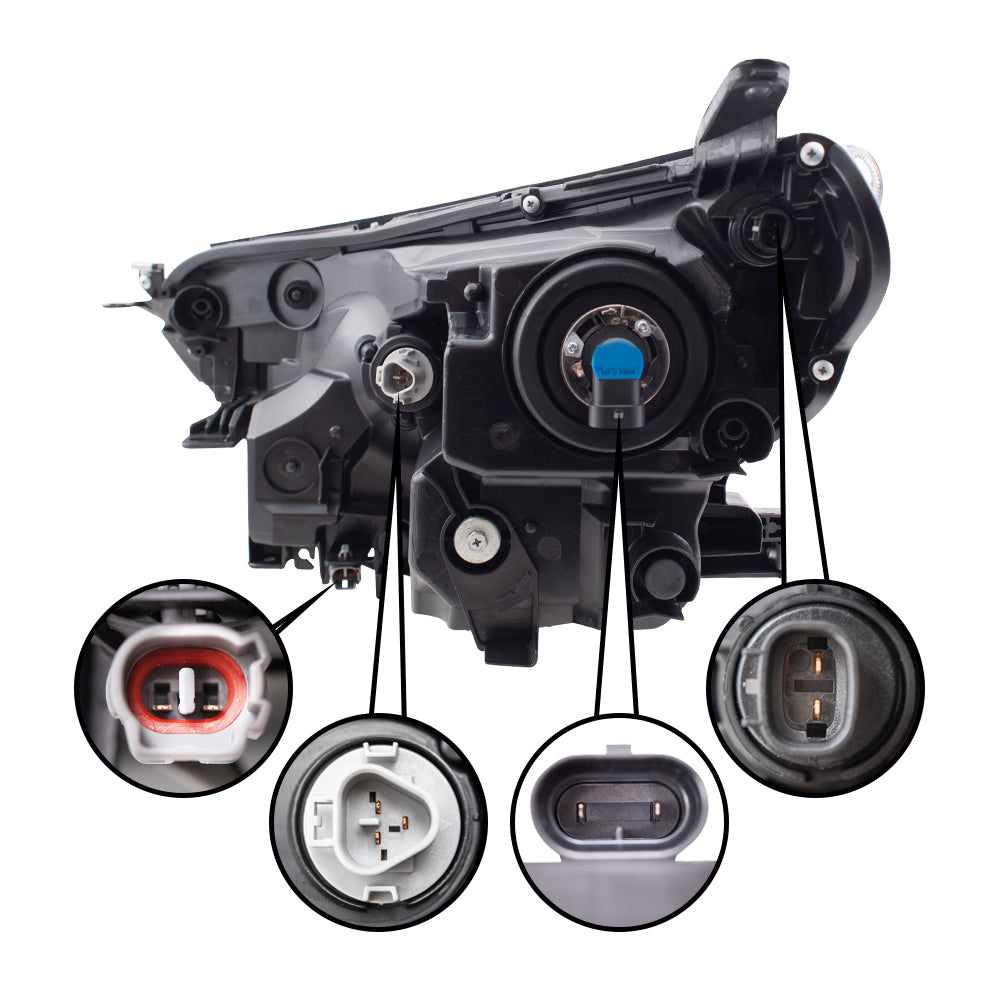 Brock Replacement Headlight Assembly Passenger Halogen Headlamp Compatible with 2016-2018 RAV4 811100R080 81110-0R080