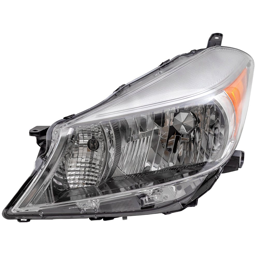 Brock Replacement Headlight Headlamp w/ Smoked Trim Driver Compatible with 2012-2014 Yaris Hatchback 8117052E20 81170-52E20