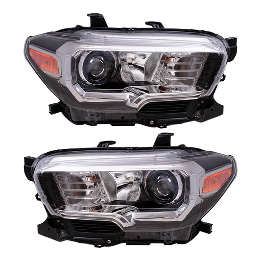 Headlight for 2016-2019 Tacoma w/ Fog Lights w/o LED Daytime Running Light 8115004260 Set