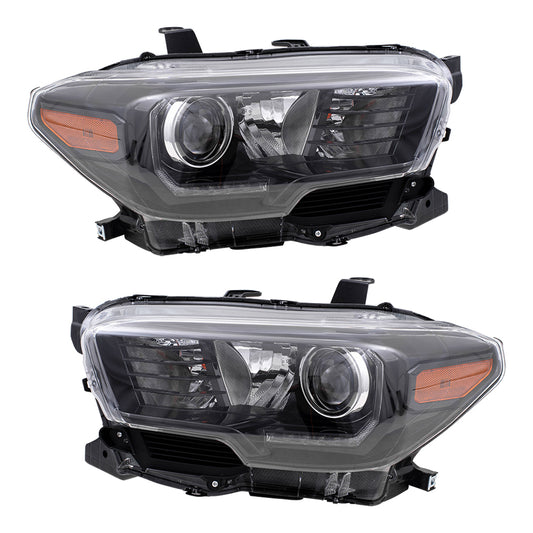 Headlight for 2017-2019 Tacoma w/ Led Fog Lights w/ LED Daytime Running Light 8115004280 Set