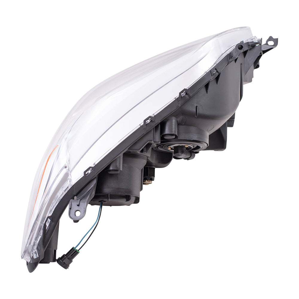 Brock Driver Side Left Halogen Combination Headlight Assembly With Chrome Bezel-LED Daytime Running Light Compatible With 2015-2020 Toyota Sienna 6221-0090L