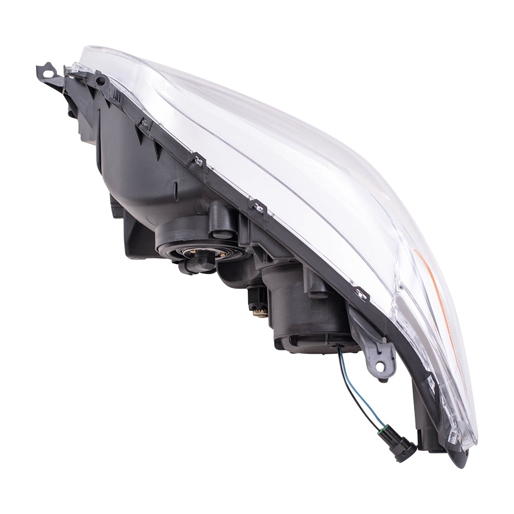 Brock Passenger Side Right Halogen Combination Headlight Assembly With Chrome Bezel-LED Daytime Running Light Compatible With 2015-2020 Toyota Sienna 6221-0090R