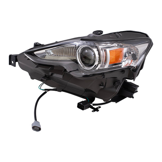 Brock Replacement Driver Side HID Combination Headlight Assembly without HID Kit Compatible with 2014-2016 IS
