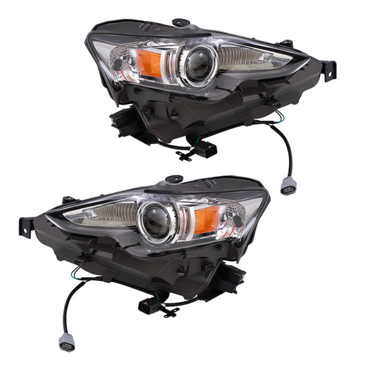 Headlight for 2014-2015 IS250 HID w/o HID Kit 2014-2016 IS350 2016-2016 IS200t 2016-2016 IS300 8118553721 Set