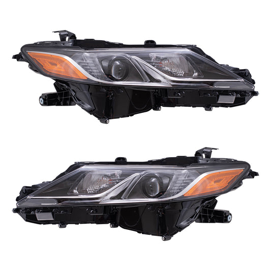 Headlight for 2019-2022 Camry LED Chrome Bezel NA Built L/LE/SE w/o LED Signal 8115006C41 Set TO2502277