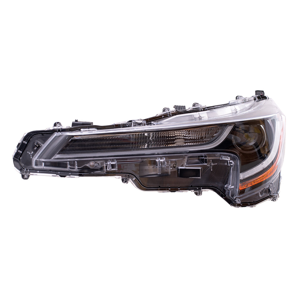 Brock Replacement Driver Side LED Combination Headlight Assembly Compatible with 2020-2021 Corolla L/LE Japan Built ONLY