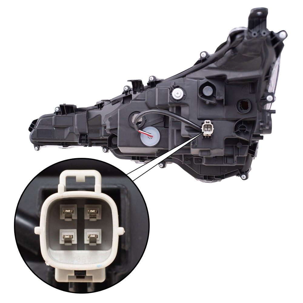 Brock Replacement Passenger Side LED Combination Headlight Assembly Compatible with 2020-2021 Corolla L/LE Japan Built ONLY