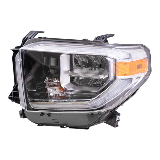Headlight for 2018-2021 Tundra LED w/o Smoked Chrome Accent 811500C140 Left
