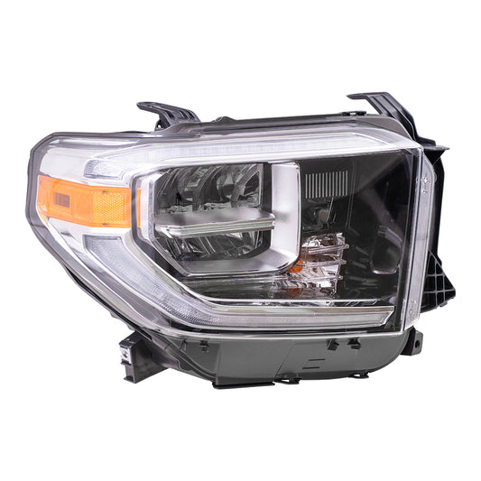 Headlight for 2018-2021 Tundra LED w/o Smoked Chrome Accent 811100C140 Right
