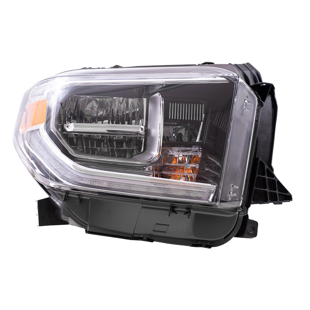 Headlight for 2018-2021 Tundra LED w/o Smoked Chrome Accent 811100C140 Right
